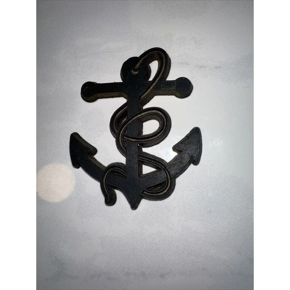 Nautical Fouled‎ Anchor Charm Black Magnet 2.25 Inch